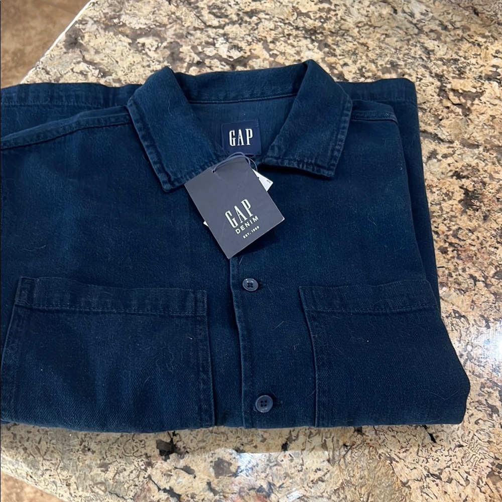 GAP Denim Shirt in Dark Blue